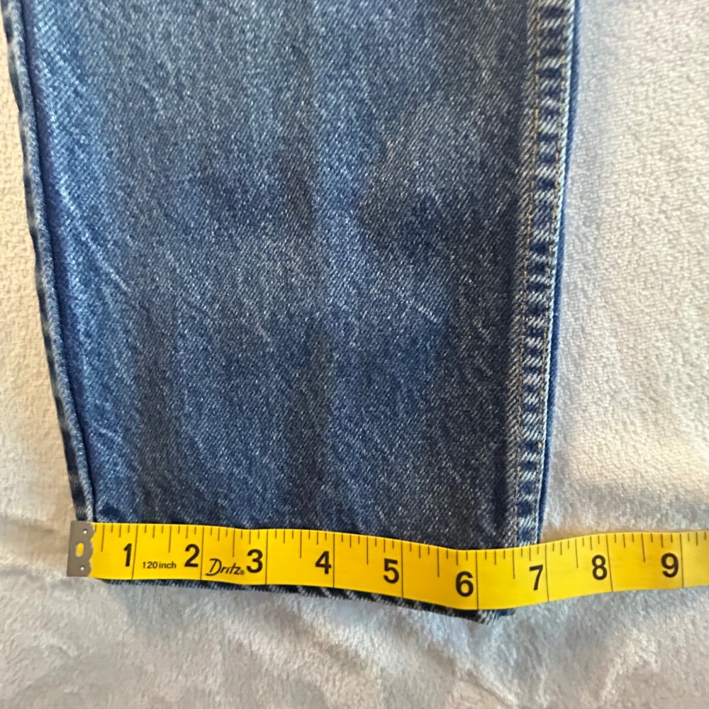 VTG Orange Tab Levi 505 Mens Jeans Reg Fit Straight Leg Dark Wash W31 L32 - Picture 6 of 11